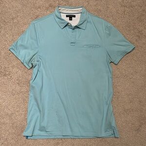 Light Blue Banana Republic Fitted Cotton Pima Polo, size M